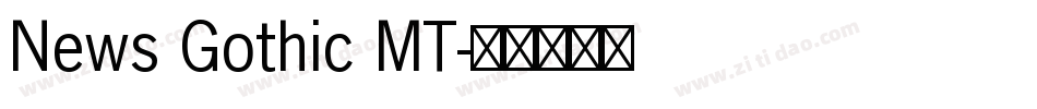 News Gothic MT字体转换